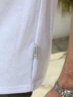 Βαμβακερό T-shirt Με Ιδιαίτερη Πλέξη Kester 207025 Λευκό - Image 3
