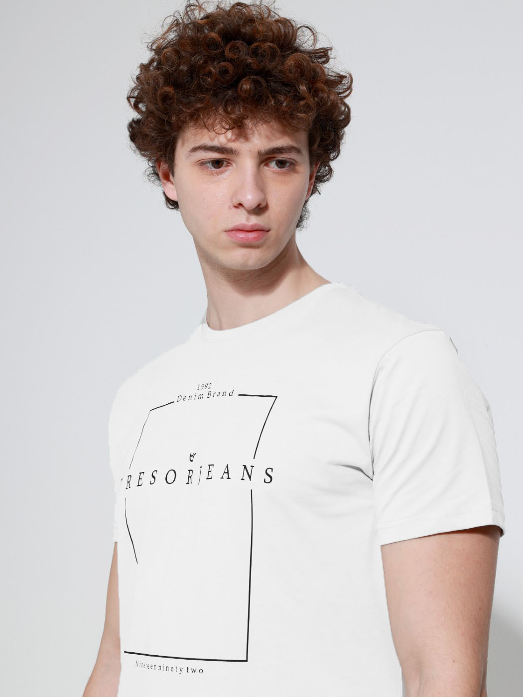 2268 copy Ανδρικό Βαμβακερό Κοντομάνικο T-shirt Fun 207032 Λευκό - Image 1