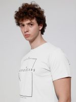 Ανδρικό Βαμβακερό Κοντομάνικο T-shirt Fun 207032 Λευκό - Image 3