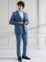 Κοστούμι Με Γιλέκο Houston 33-1699 Sky Blue - Image 3