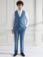 Κοστούμι Με Γιλέκο Houston 33-1699 Sky Blue - Image 4