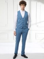 Κοστούμι Με Γιλέκο Houston 33-1699 Sky Blue - Image 5