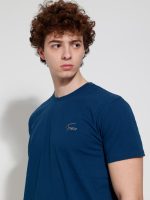 Ανδρικό Βαμβακερό Κοντομάνικο T-shirt Silvio 33-207030 Μπλε - Image 3