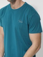 Ανδρικό Βαμβακερό Κοντομάνικο T-shirt Silvio 33-207030 Πετρόλ - Image 3