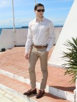 Ανδρικό Υφασμάτινο Παντελόνι Angel 4483 Μπεζ