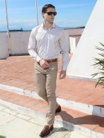 Ανδρικό Υφασμάτινο Παντελόνι Angel 4483 Μπεζ - Image 5