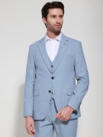 Ανδρικό Κοστούμι Με Γιλέκο Charis 33-1611 Light Blue - Image 5