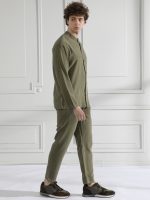 Παντελόνι Με Λάστιχο & Κορδόνι Francesco 210-910 Χακί - Image 2