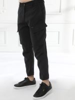 Παντελόνι Με Εξωτερικές Τσέπες Francesco Militar 210-911 Μαύρο - Image 3