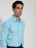 Πουκάμισο GENARO 33-7350 Τυρκουάζ Slim-fit - Image 4
