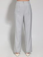 Υφασμάτινο Παντελόνι Σε Ίσια Γραμμή Silvia 7861 Γκρι