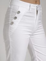 Παντελόνι Με Κουμπάκια Barbara Soft 8353-1 Λευκό - Image 4