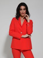Γυναικείο Σακάκι Μονόκουμπο LINA 8848 Κόκκινο