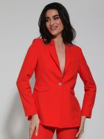 Γυναικείο Σακάκι Μονόκουμπο LINA 8848 Κόκκινο - Image 3