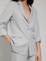 Γυναικείο Κλασικό Σακάκι Blazer Silvia 8861 Γκρι - Image 3