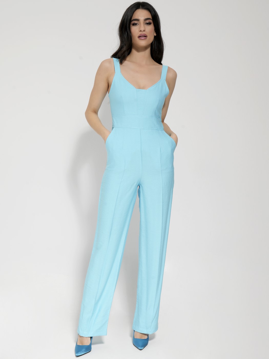 941018_siel_z0786 Γυναικεία Ολόσωμη Φόρμα Με Τιράντες Alice 941018 Σιελ - Image 1