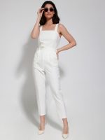 Γυναικεία Ολόσωμη Φόρμα Με Ζώνη Lina Body 941019 Λευκό - Image 4