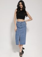 Ψηλόμεση Μίντι Jean Φούστα Claire 942038 Μπλε