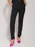 Γυναικείο Υφασμάτινο Παντελόνι LINA 7690-5 Μαύρο - Image 3