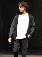 Ανδρική Ζακέτα Με Κουκούλα Riva 2684 Μαύρο - Image 3