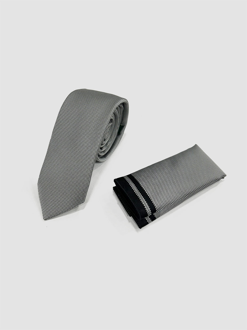 GREY 2 (2) copy Ανδρική Γραβάτα Με Μαντηλάκι 33-6099 Grey 2 - Image 1