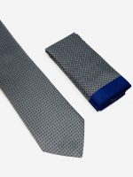 Ανδρική Γραβάτα Με Μαντηλάκι 33-6099 Grey 5 - Image 2