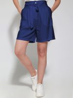 Αέρινη Γυναικεία Βερμούδα Με Ζώνη Chloe Shorts 953086 Μπλε - Image 2