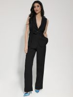 Ψηλόμεση Παντελόνα Υφασμάτινη Sandra 7901 Μαύρο