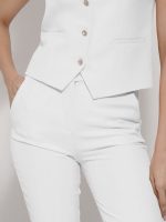 Γυναικείο Υφασμάτινο Παντελόνι LINA 7690-5 Εκρού - Image 2