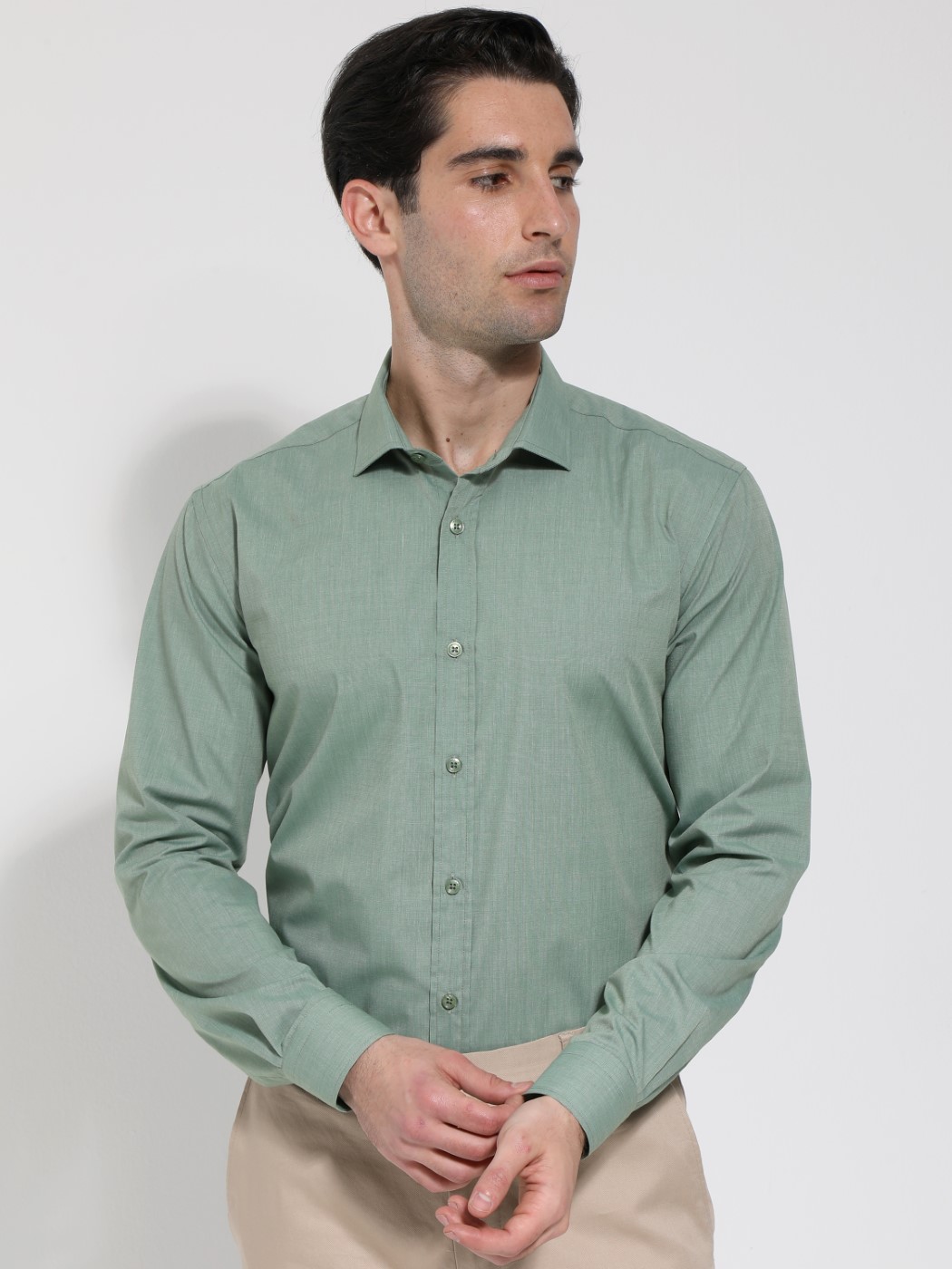 z2401 Πουκάμισο GENARO 33-7350 Πράσινο Slim-fit - Image 1