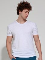 Ανδρικό Βαμβακερό Κοντομάνικο T-shirt Alex 33-207020 Λευκό - Image 2
