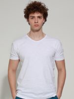 Ανδρικό Βαμβακερό Κοντομάνικο T-shirt Alex 33-207020 Λευκό