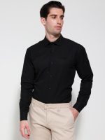 Ανδρικό Πουκάμισο TAILOR-FIT Oliano 33-8160 Μαύρο Φαρδιά γραμμή