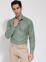 Ανδρικό Πουκάμισο TAILOR-FIT Oliano 33-8160 Πράσινο Φαρδιά γραμμή - Image 2