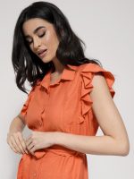 Γυναικείο Φόρεμα Κοντό Με Ζώνη Silvia 942039 Peach - Image 4