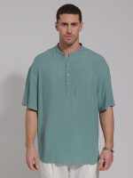 Κοντομάνικη Πουκαμίσα Με Μάο Γιακά Bahamas 33-7432 Μέντα - Image 2