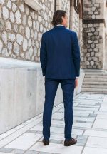 Μοντέρνο Γαμπριάτικο Κοστούμι Με Γιλέκο Houston 33-1699 Μπλε - Image 6