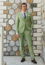 Μοντέρνο Γαμπριάτικο Κοστούμι Με Γιλέκο Patrizio 280-30 Lime - Image 2