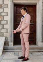 Μοντέρνο Γαμπριάτικο Κοστούμι Με Με Γιλέκο Shanon 2011 Dusty - Image 3