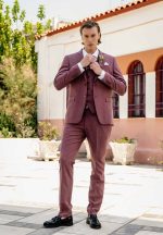 Μοντέρνο Γαμπριάτικο Κοστούμι Με γιλέκο OSCAR 1996 Dusty - Image 7