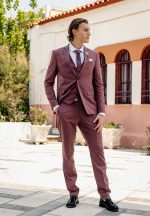 Μοντέρνο Γαμπριάτικο Κοστούμι Με γιλέκο OSCAR 1996 Dusty - Image 3