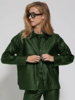 Γυναικείο Σακάκι - Πουκάμισο Over RENATA 8604 χακί