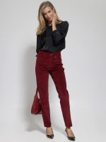 Γυναικείο Παντελόνι Σε Ίσια Γραμμή BRIGIDA 7436 μπορντό