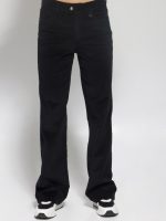 Γυναικείο Wide Legs Κοτλέ Παντελόνι ORIANA 7603 μαύρο - Image 2