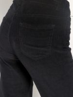 Γυναικείο Wide Legs Κοτλέ Παντελόνι ORIANA 7603 μαύρο - Image 3