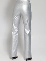 Γυναικείο Eco-Leather Παντελόνι Καμπάνα RENATA 7604 ασημί - Image 7