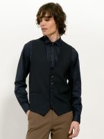 Ανδρικό Πουκάμισο Slim-fit Με Κρυφά Κουμπιά Enzio 33-7438 μαύρο - Image 5