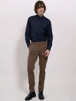 Ανδρικό Πουκάμισο Slim-fit Με Κρυφά Κουμπιά Enzio 33-7438 μαύρο - Image 3