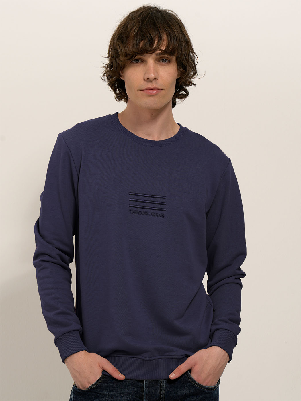 2585 copy 2 Μπλούζα Μακρυμάνικη 206073 μπλε - Image 1