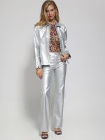 Γυναικείο Σακάκι - Πουκάμισο Over RENATA 8604 ασημί - Image 2